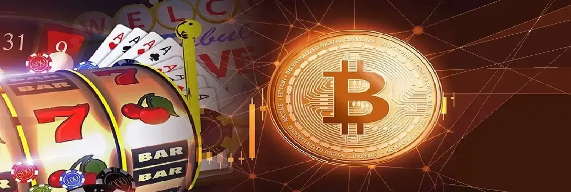 Crypto Casino No KYC – Slot-Walzen, Spielkarten und eine Bitcoin-Münze